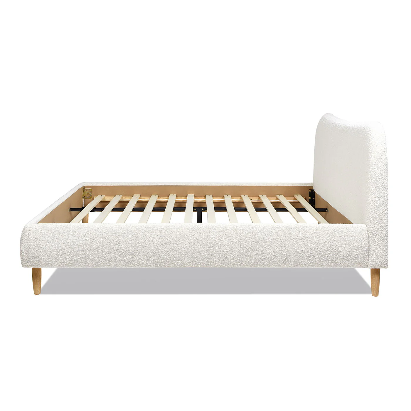 Roman - Curved Headboard Upholstered Platform Bed - Image 44