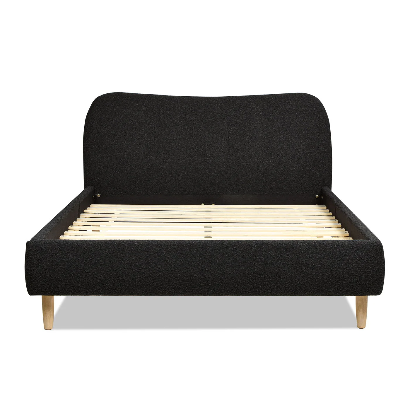 Roman - Curved Headboard Upholstered Platform Bed - Image 46