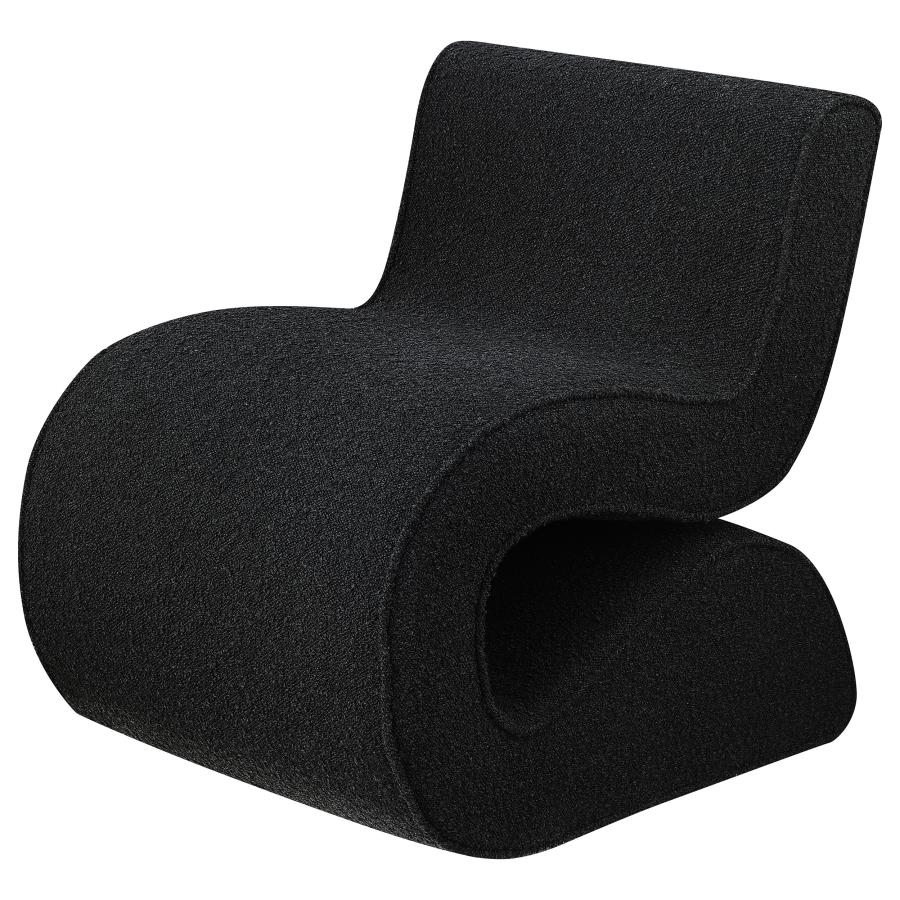 Ronea - Boucle Upholstered Armless Curved Chair - Image 4