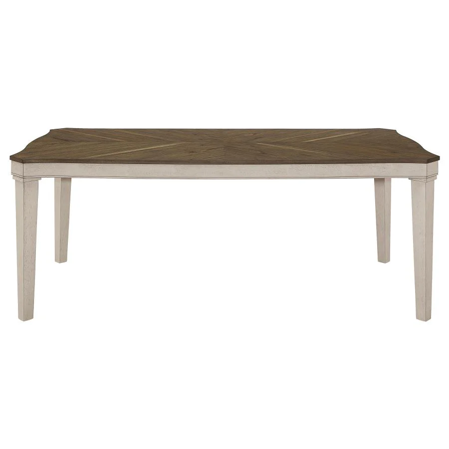 Ronnie Rectangular 79-inch Wood Dining Table Rustic Cream - Image 2