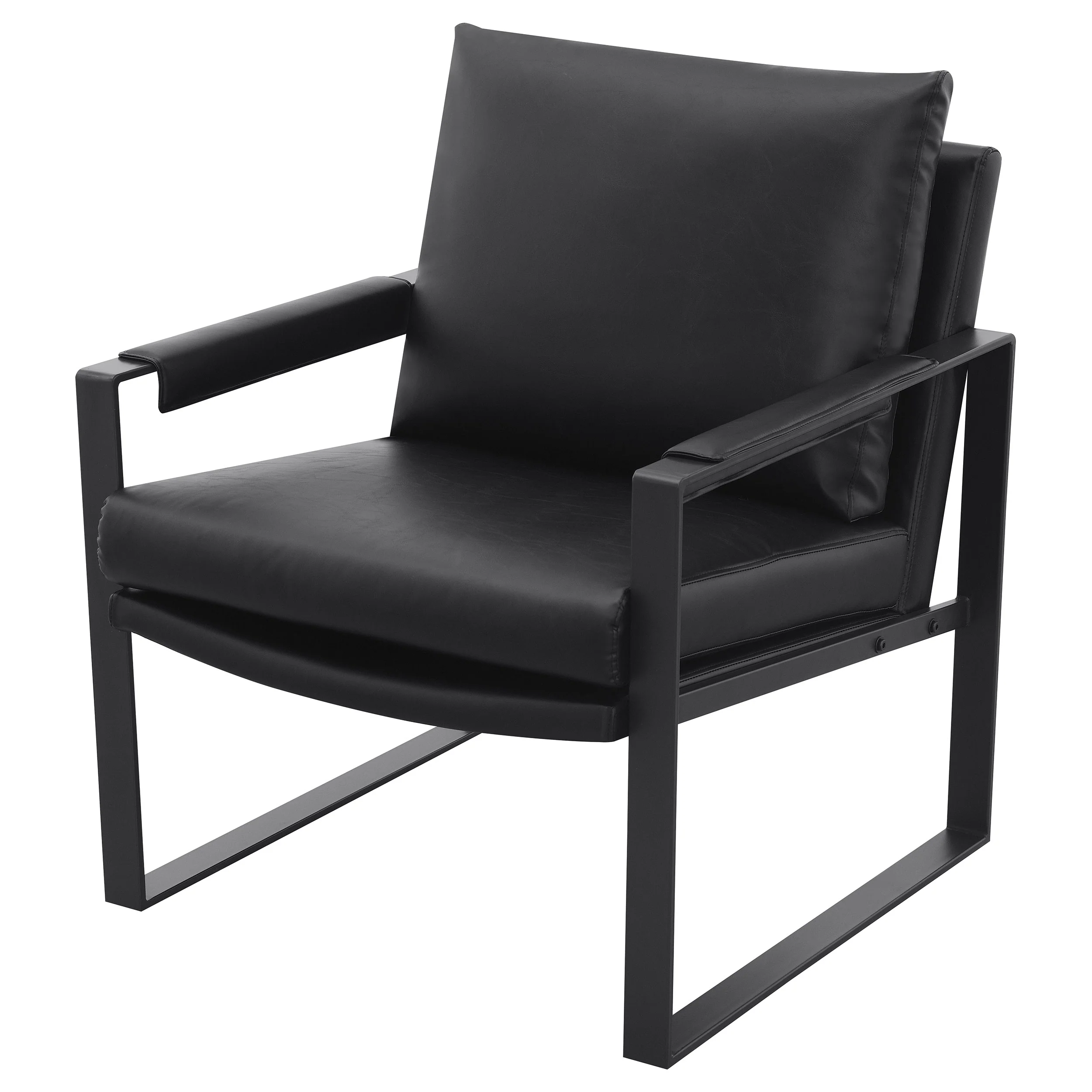 Rosalind Upholstered Track Arm Accent Chair Black - Image 3