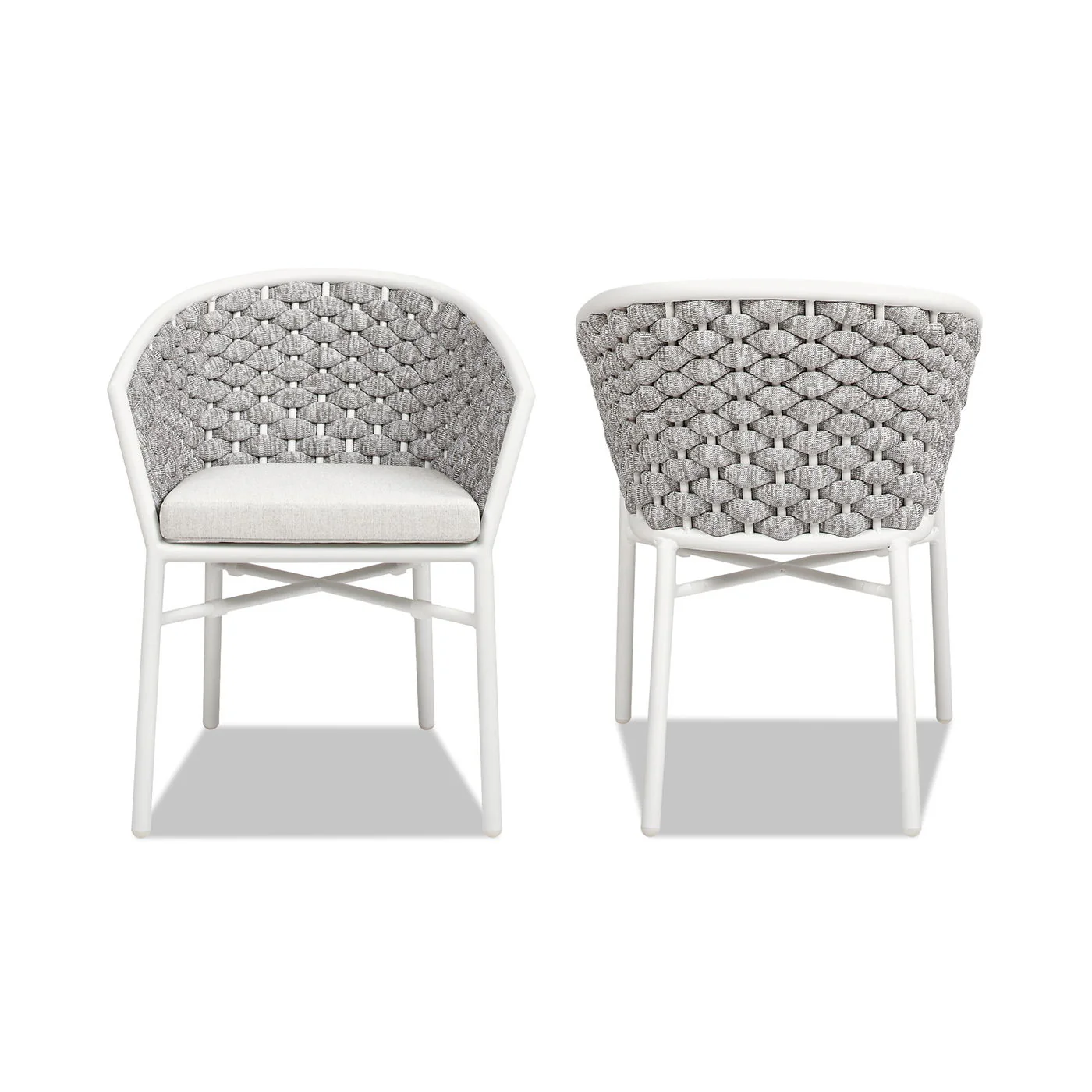 Rowan - Rope Barrel Back Patio Dining Chairs (Set of 2) - Optic White - Image 6