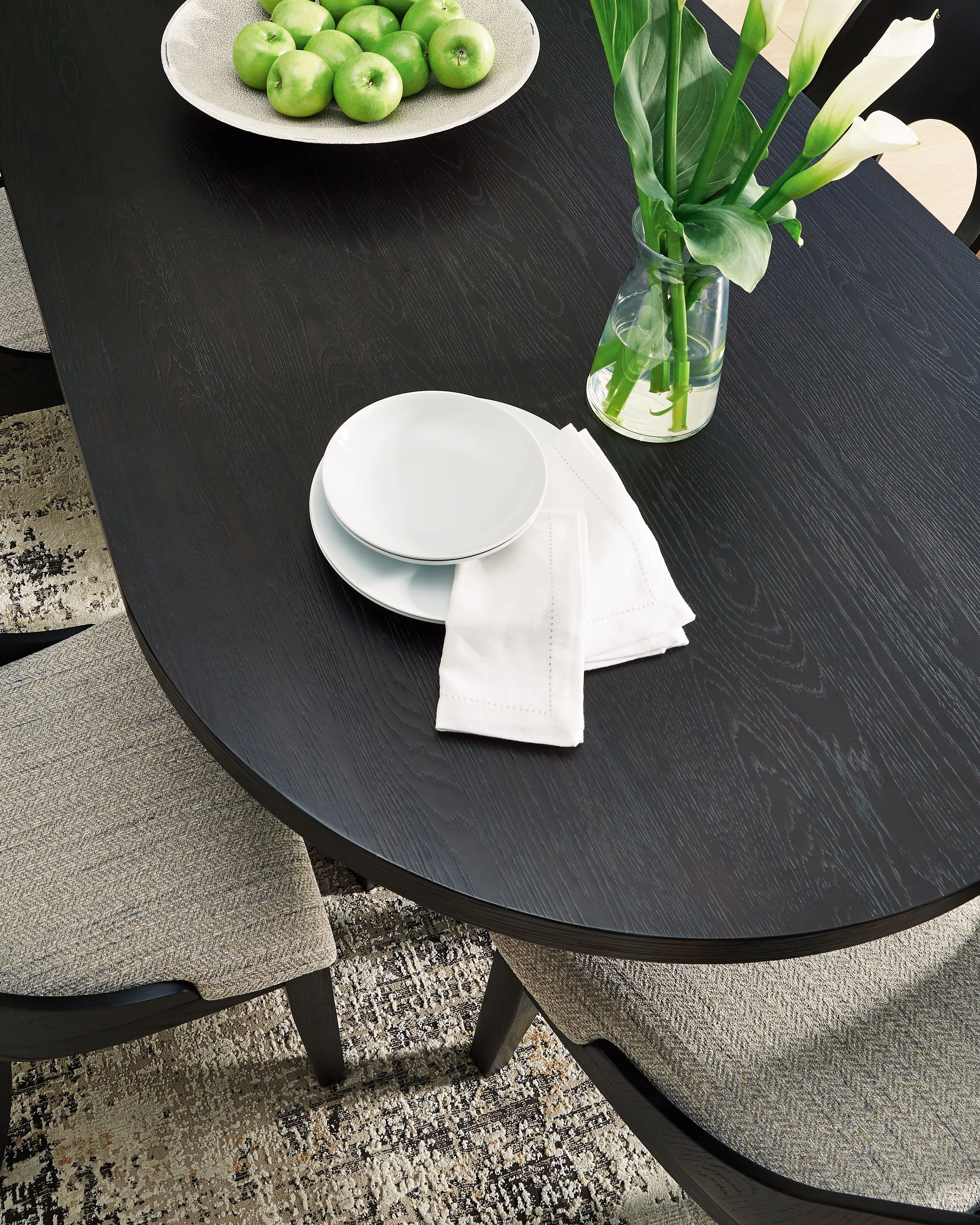 Rowanbeck - Oval Dining Room Table - Black - Image 3