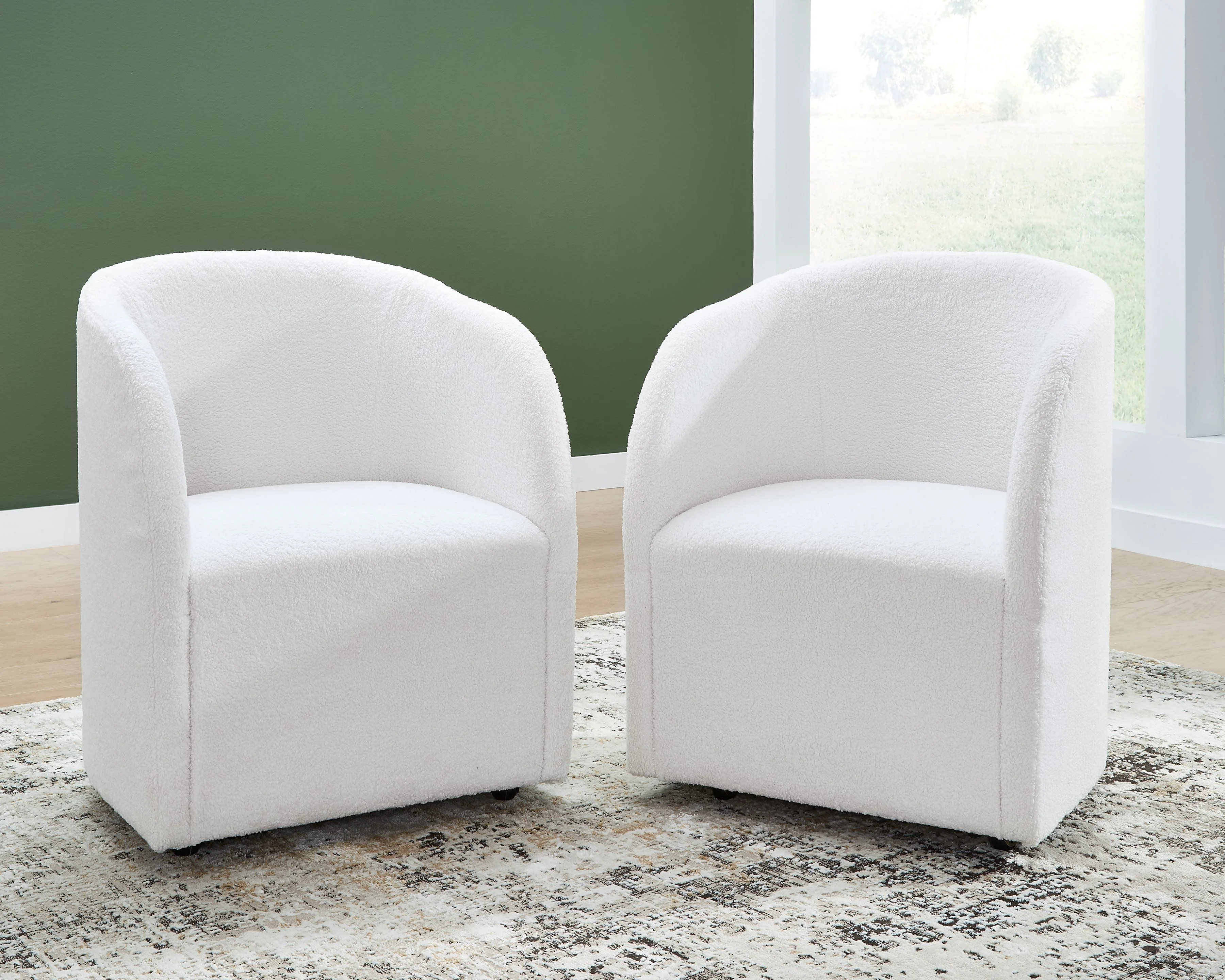 Rowanbeck - Dining Upholstered Arm Chair (Set of 2) - Ivory - Image 5