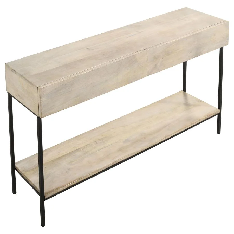 Rubeus 2-drawer Wood Entryway Console Table White Washed - Image 3