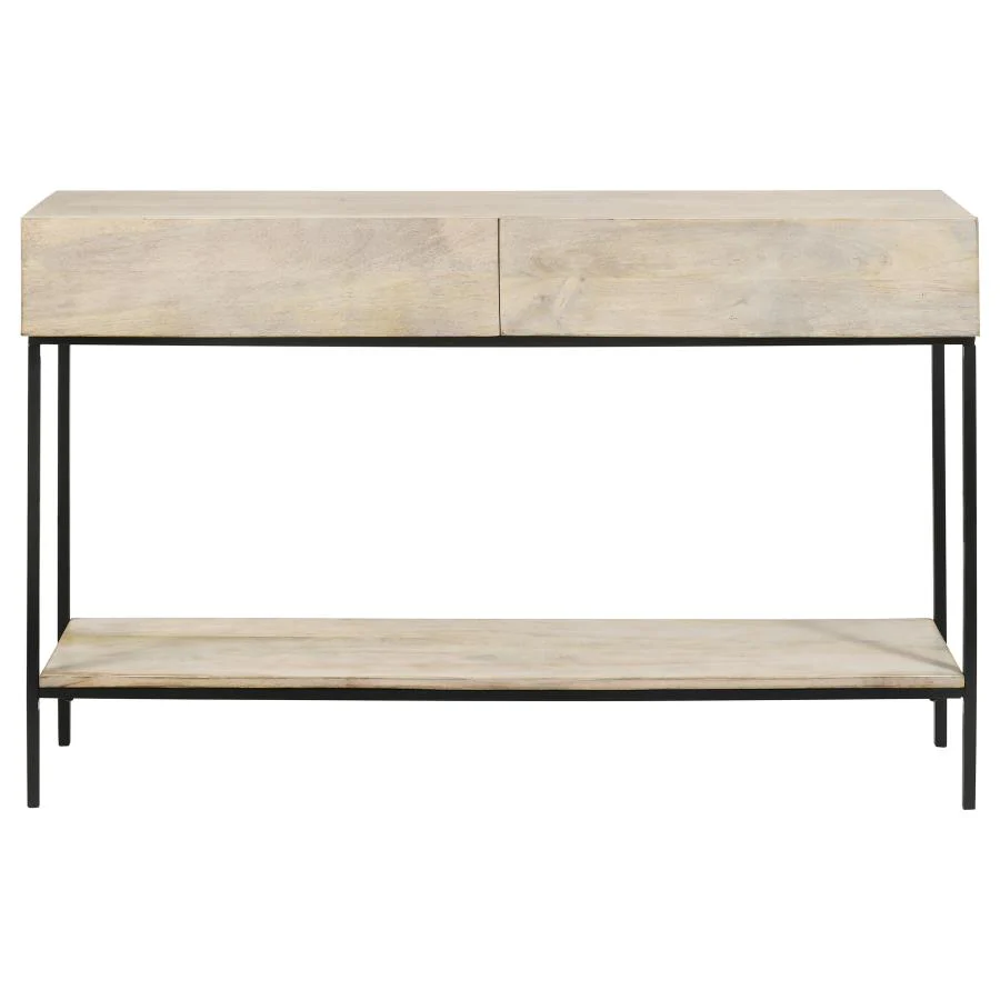 Rubeus 2-drawer Wood Entryway Console Table White Washed - Image 4