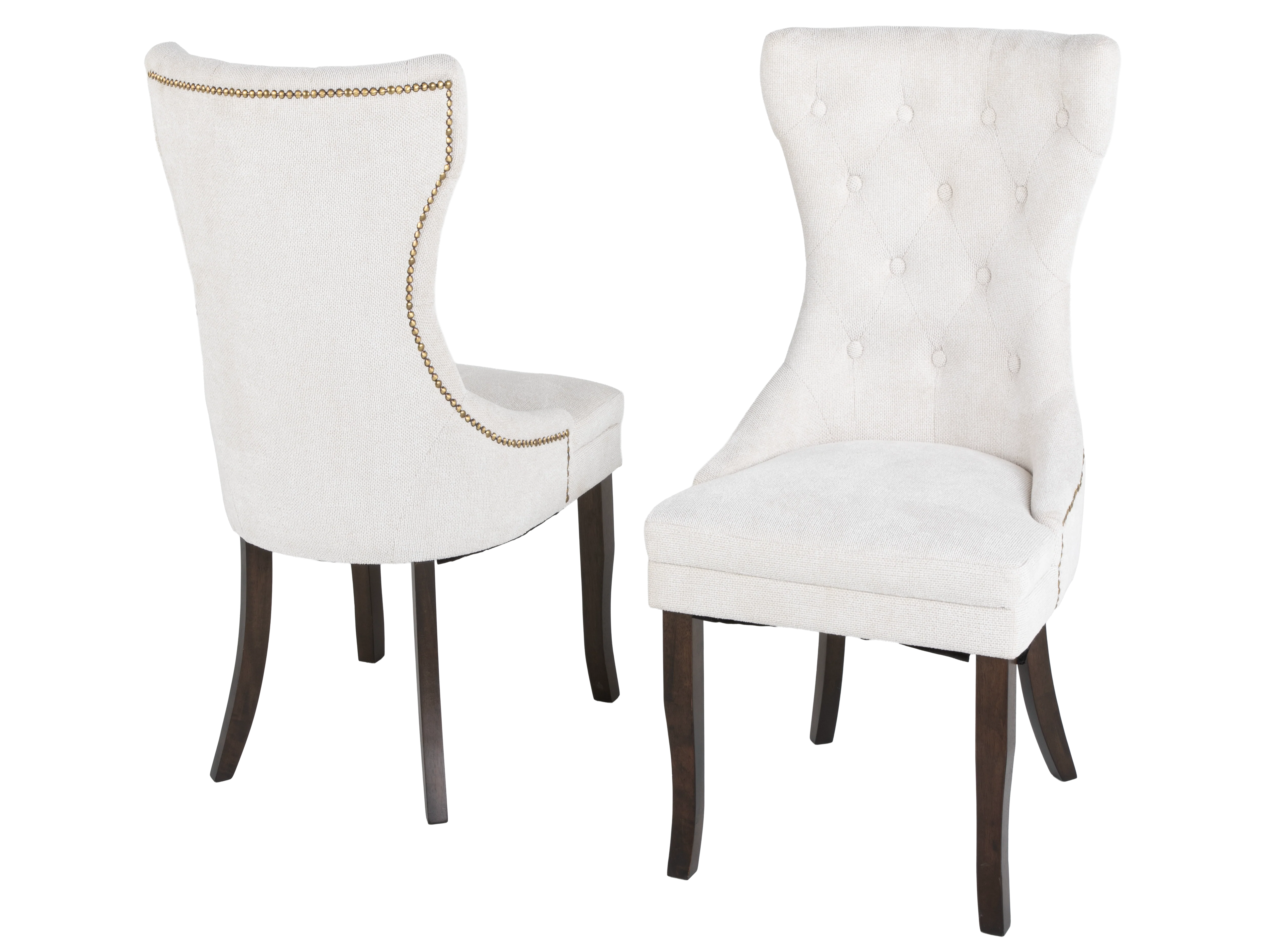 78" Rustic Brown 7-Piece Trestle Dining Set with Tufted Pearl Chairs - Image 5