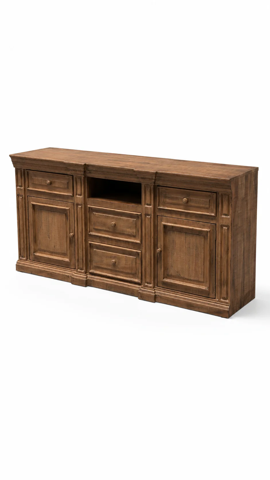 Rustic Brown Farmhouse 80 Inch TV Stand with Storage Console Design - Image 7