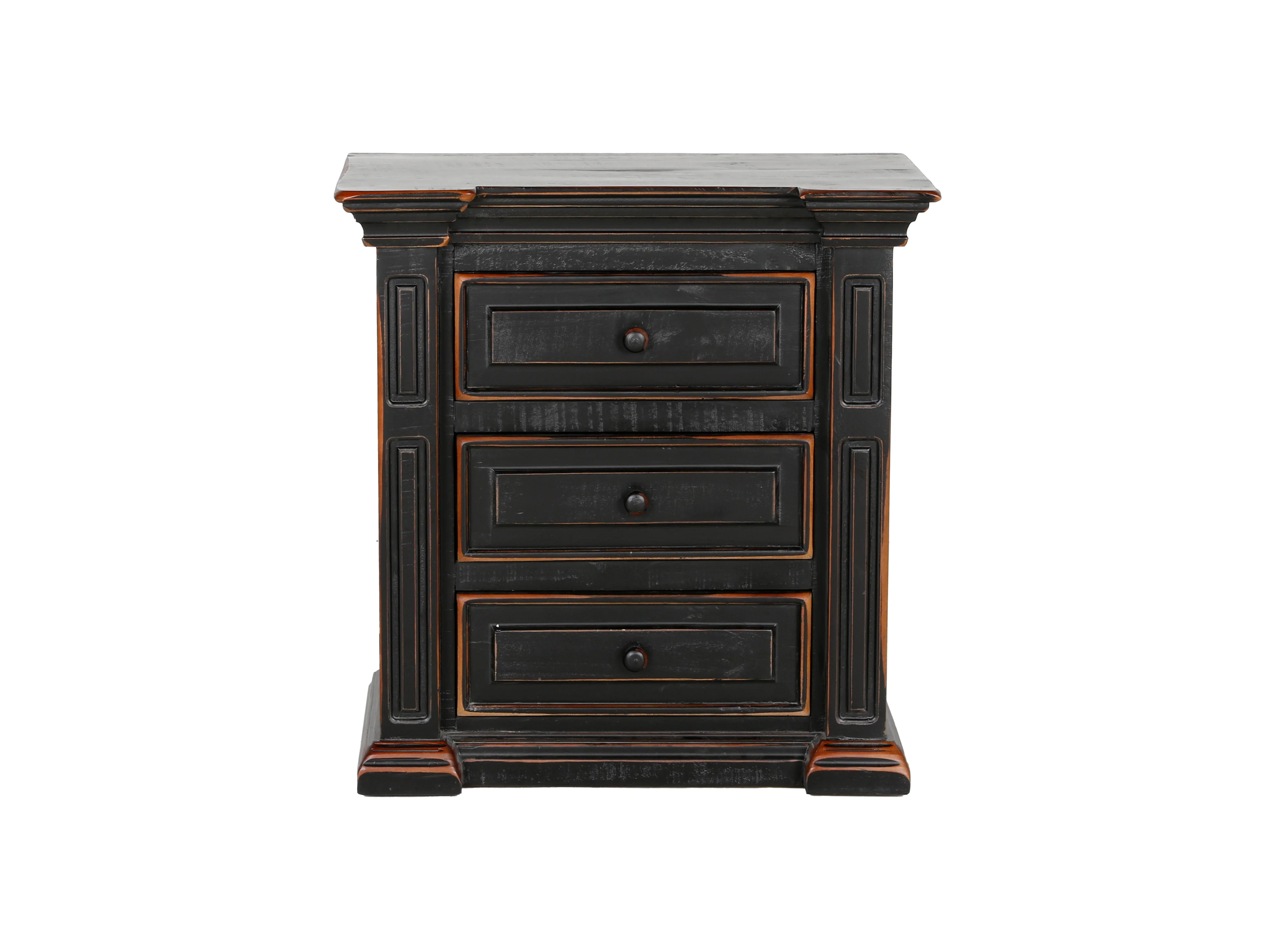 Rustic Traditional Dark Cherry 6-Piece Bedroom Set with Panel Bed, Dresser, Mirror & Nightstand - Image 7
