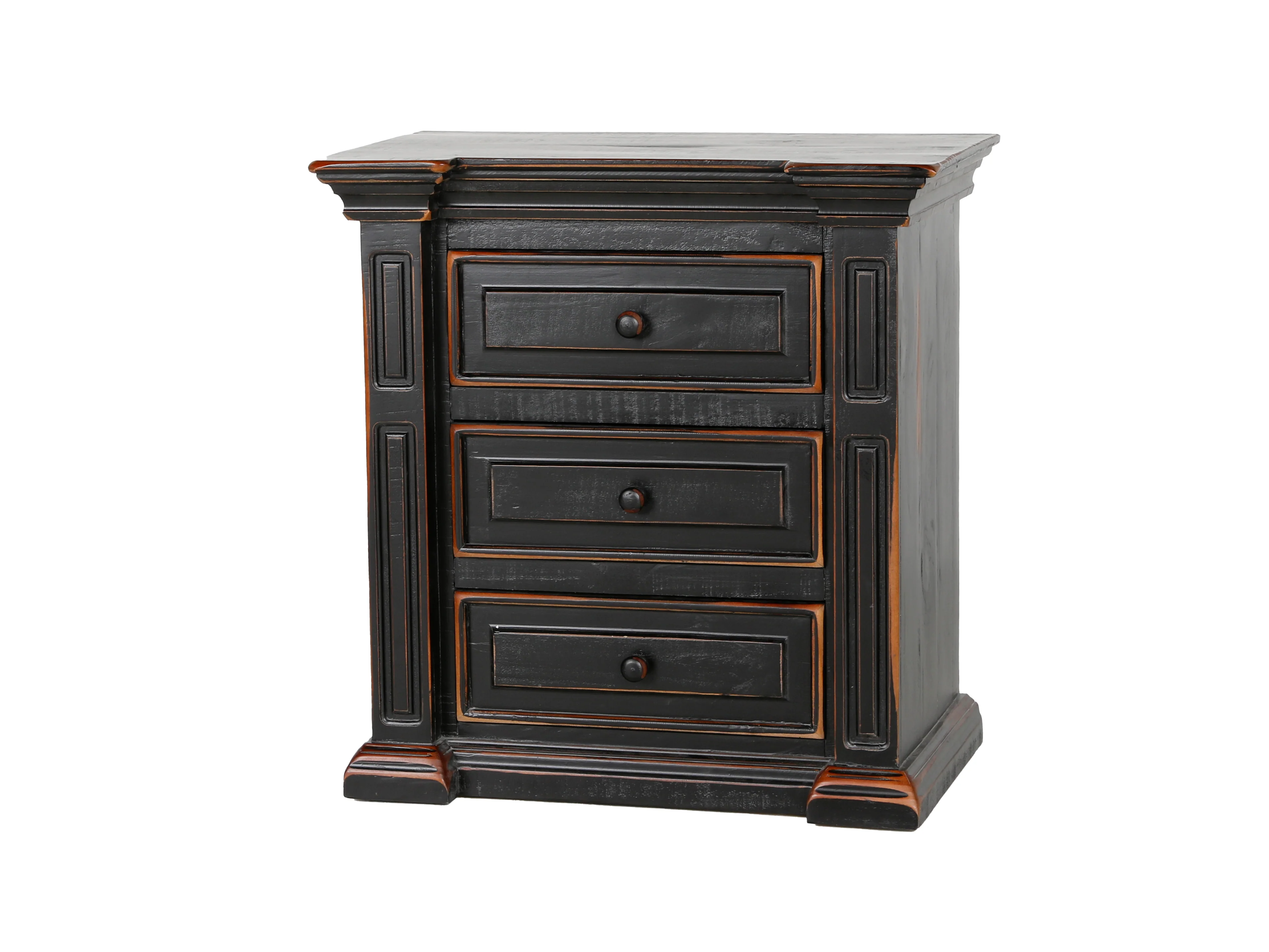 Rustic Traditional Dark Cherry 6-Piece Bedroom Set with Panel Bed, Dresser, Mirror & Nightstand - Image 8