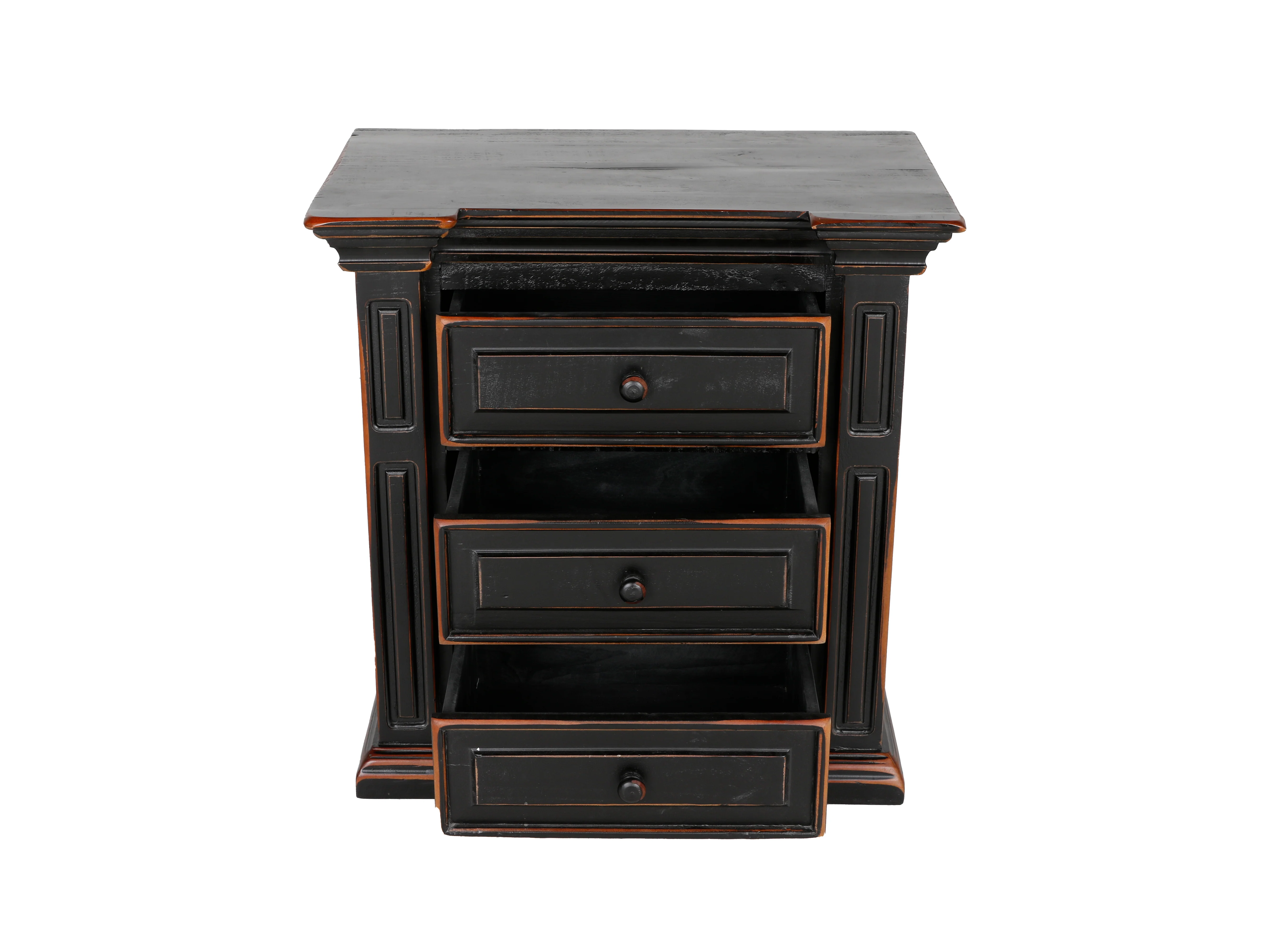 Rustic Traditional Dark Cherry 6-Piece Bedroom Set with Panel Bed, Dresser, Mirror & Nightstand - Image 9