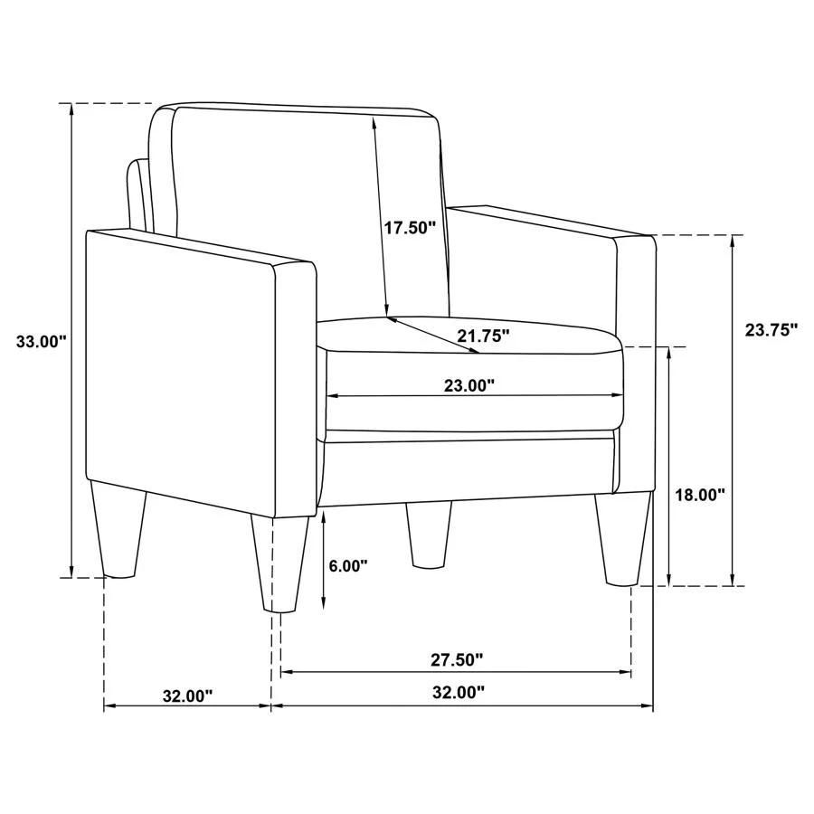 Ruth - Upholstered Track Arm Accent Chair - Image 37