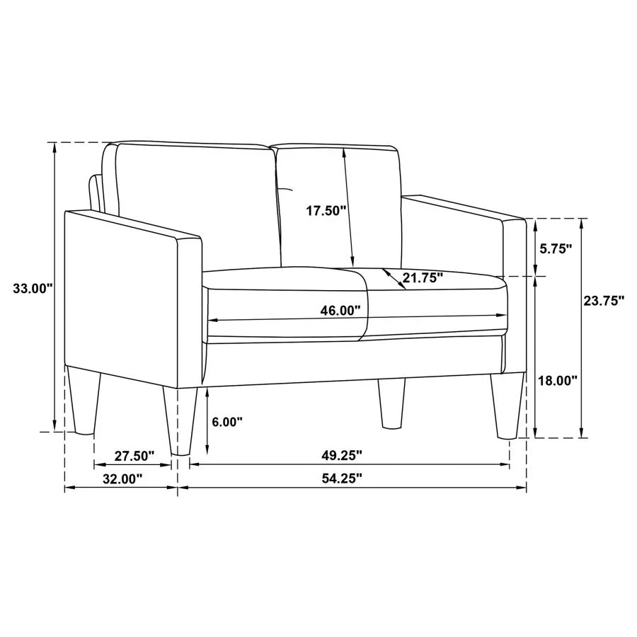 Ruth - Upholstered Track Arm Loveseat - Image 39