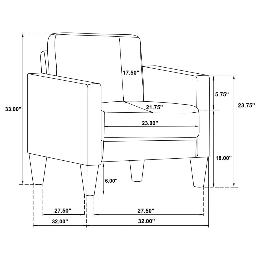 Ruth - Upholstered Track Arm Sofa Set - Image 123
