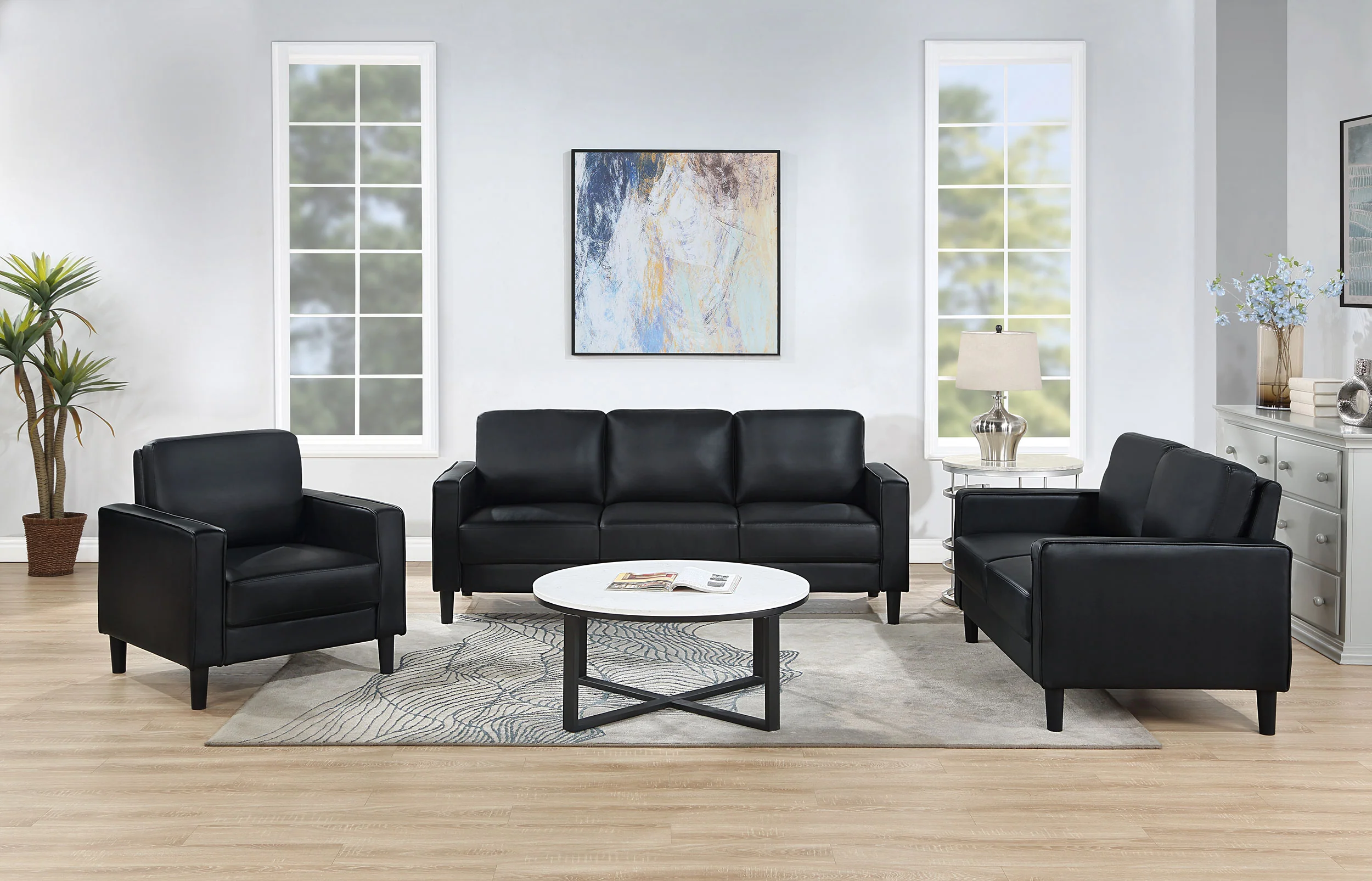 Ruth - Upholstered Track Arm Sofa Set - Image 127