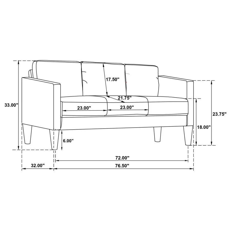 Ruth - Upholstered Track Arm Sofa Set - Image 90
