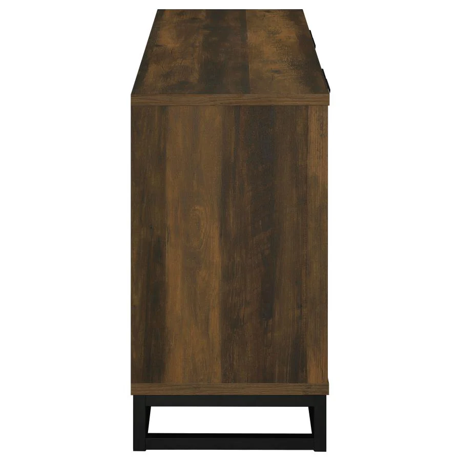 Ryatt - 4 Door Engineered Wood Accent Cabinet - Dark Pine - Image 10