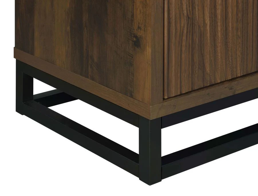 Ryatt - 4 Door Engineered Wood Accent Cabinet - Dark Pine - Image 11