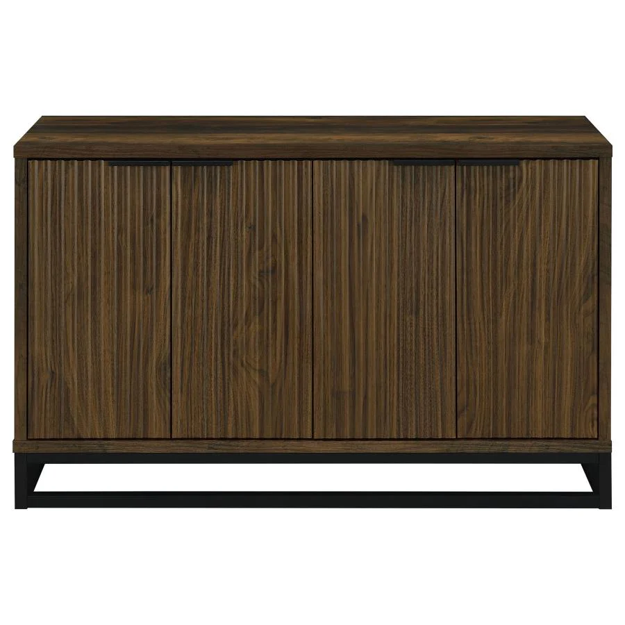 Ryatt - 4 Door Engineered Wood Accent Cabinet - Dark Pine - Image 4