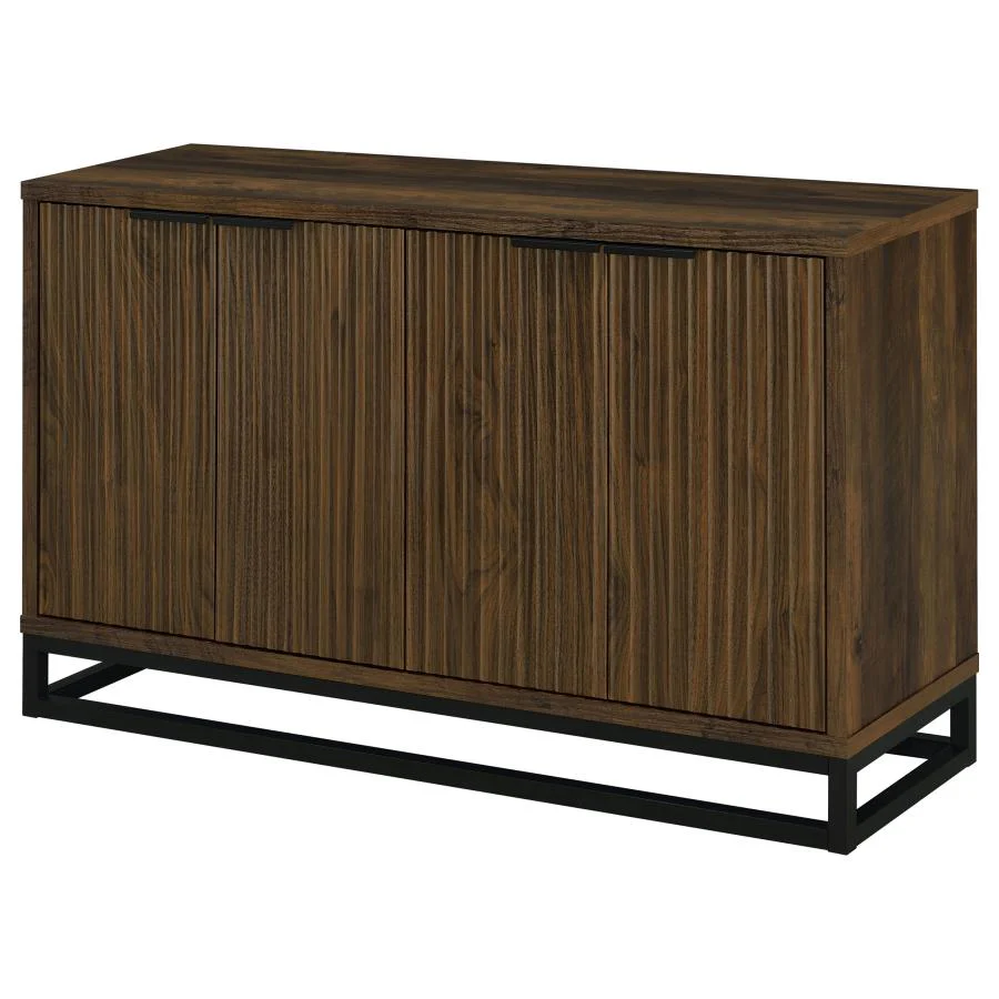 Ryatt - 4 Door Engineered Wood Accent Cabinet - Dark Pine - Image 5