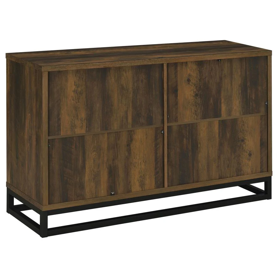 Ryatt - 4 Door Engineered Wood Accent Cabinet - Dark Pine - Image 7