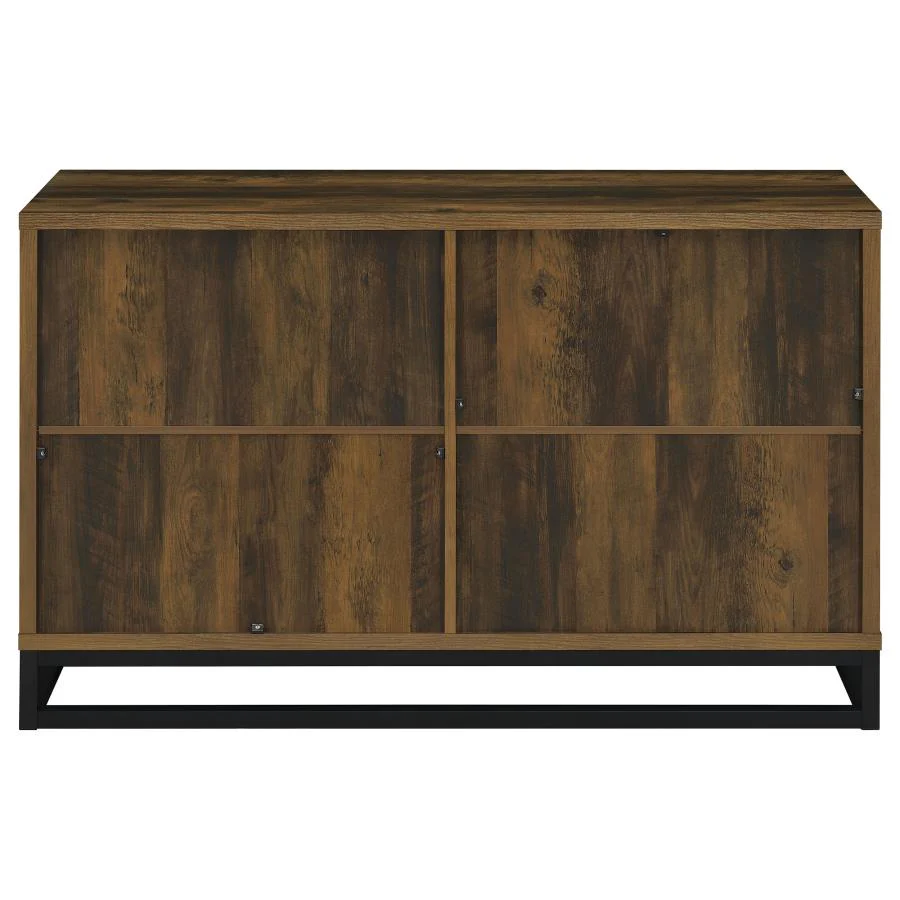 Ryatt - 4 Door Engineered Wood Accent Cabinet - Dark Pine - Image 8
