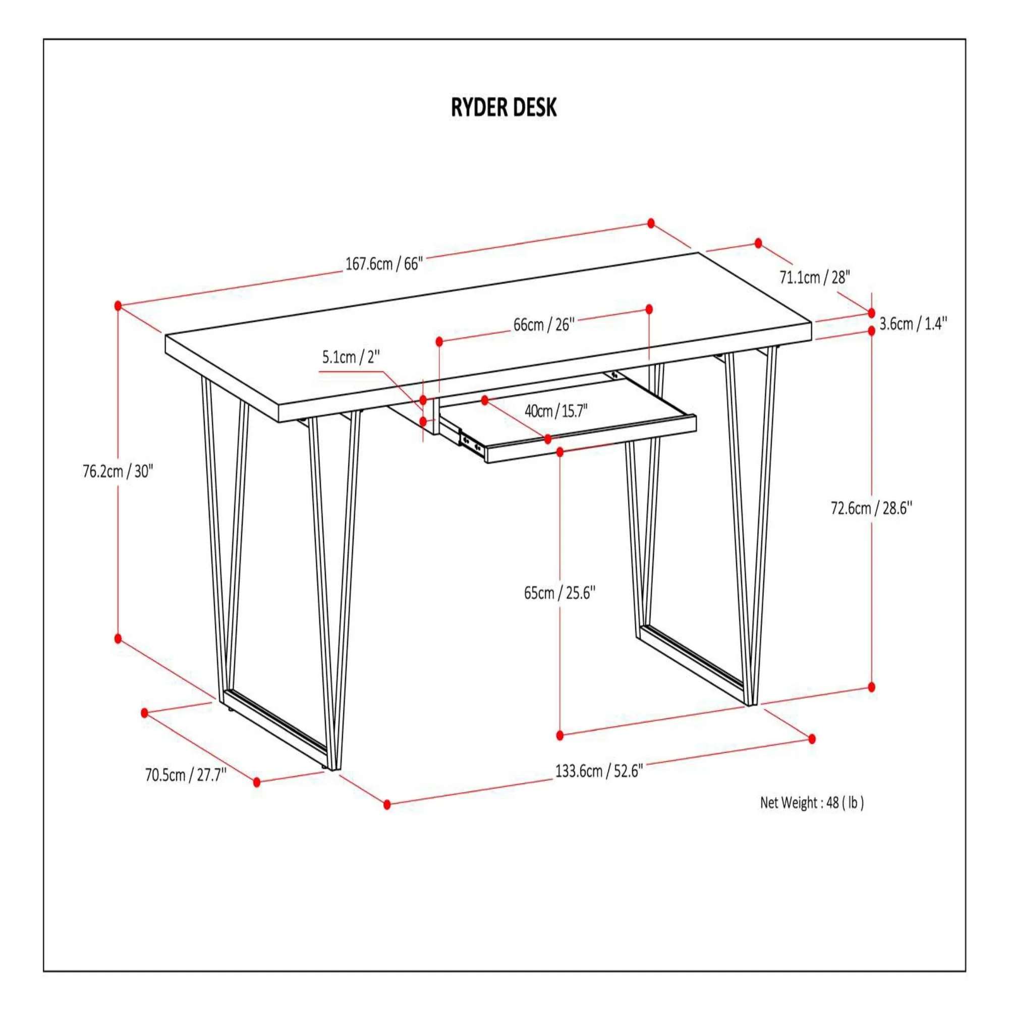 Ryder - Desk - Natural Aged Brown - Image 8