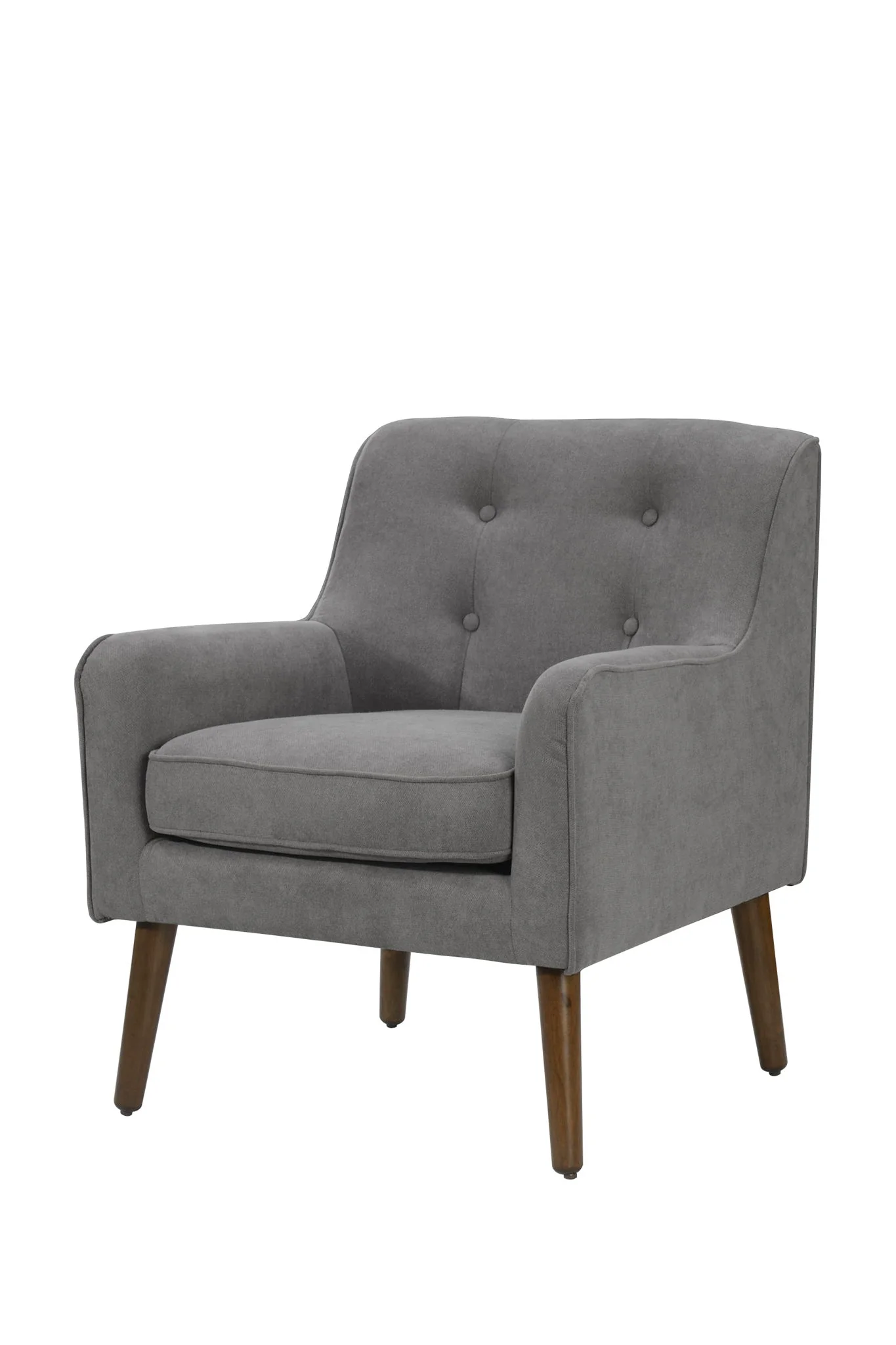 Ryder - Mid Century Modern Woven Fabric Tufted Armchair - Image 8