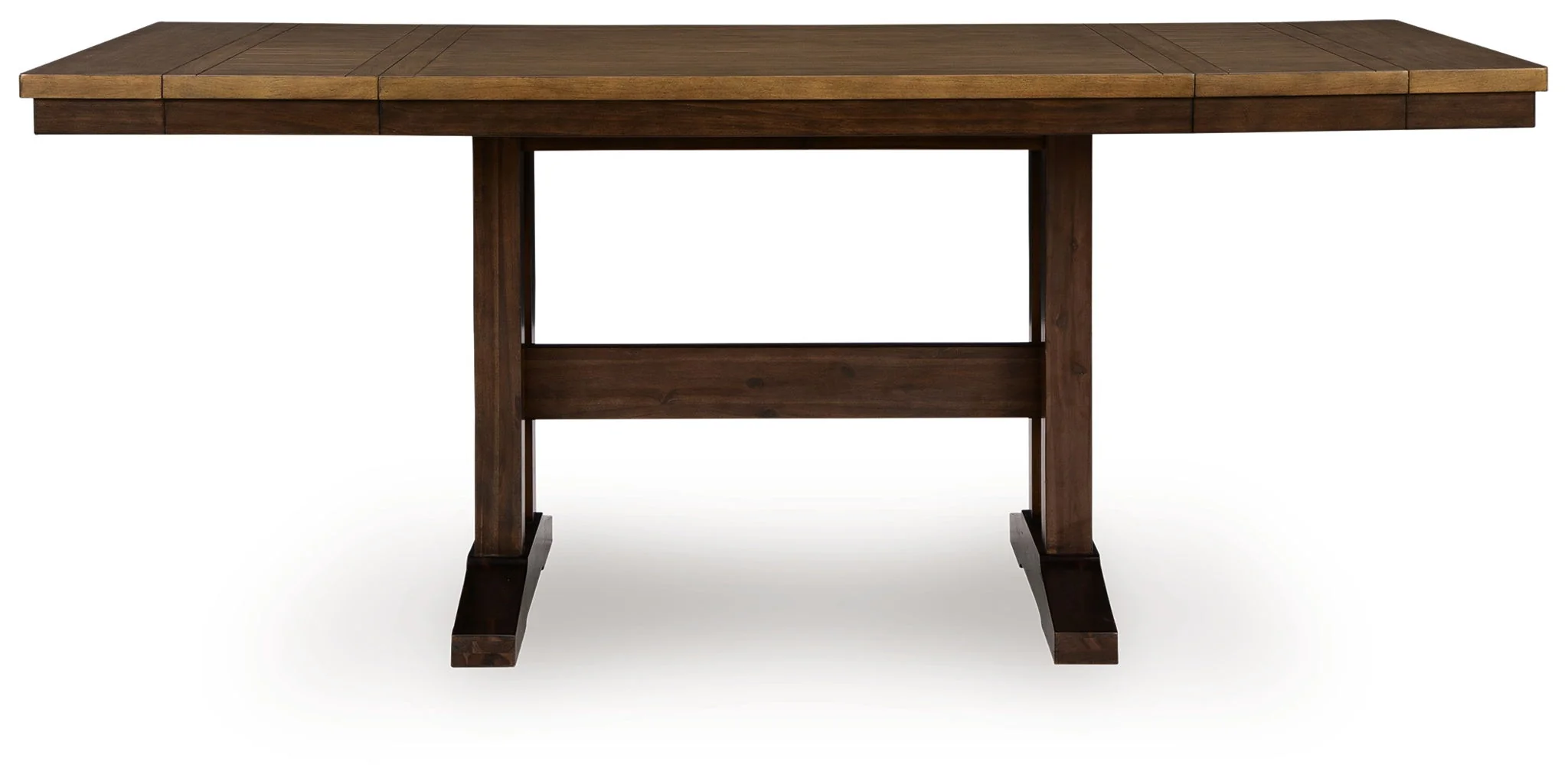 Rylandeen - Rectangular Dining Room Counter Height Extension Table - Light Brown / Dark Brown - Image 6