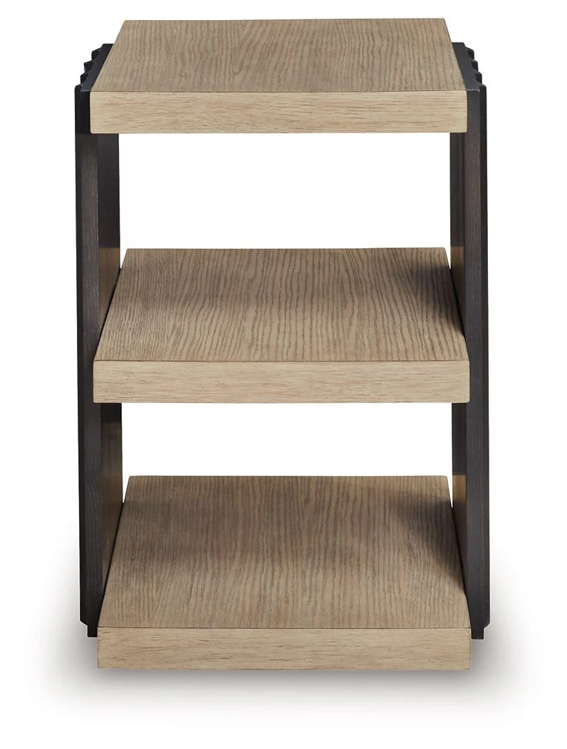 Rylandyn - Rectangular End Table - Black / Light Brown - Image 6