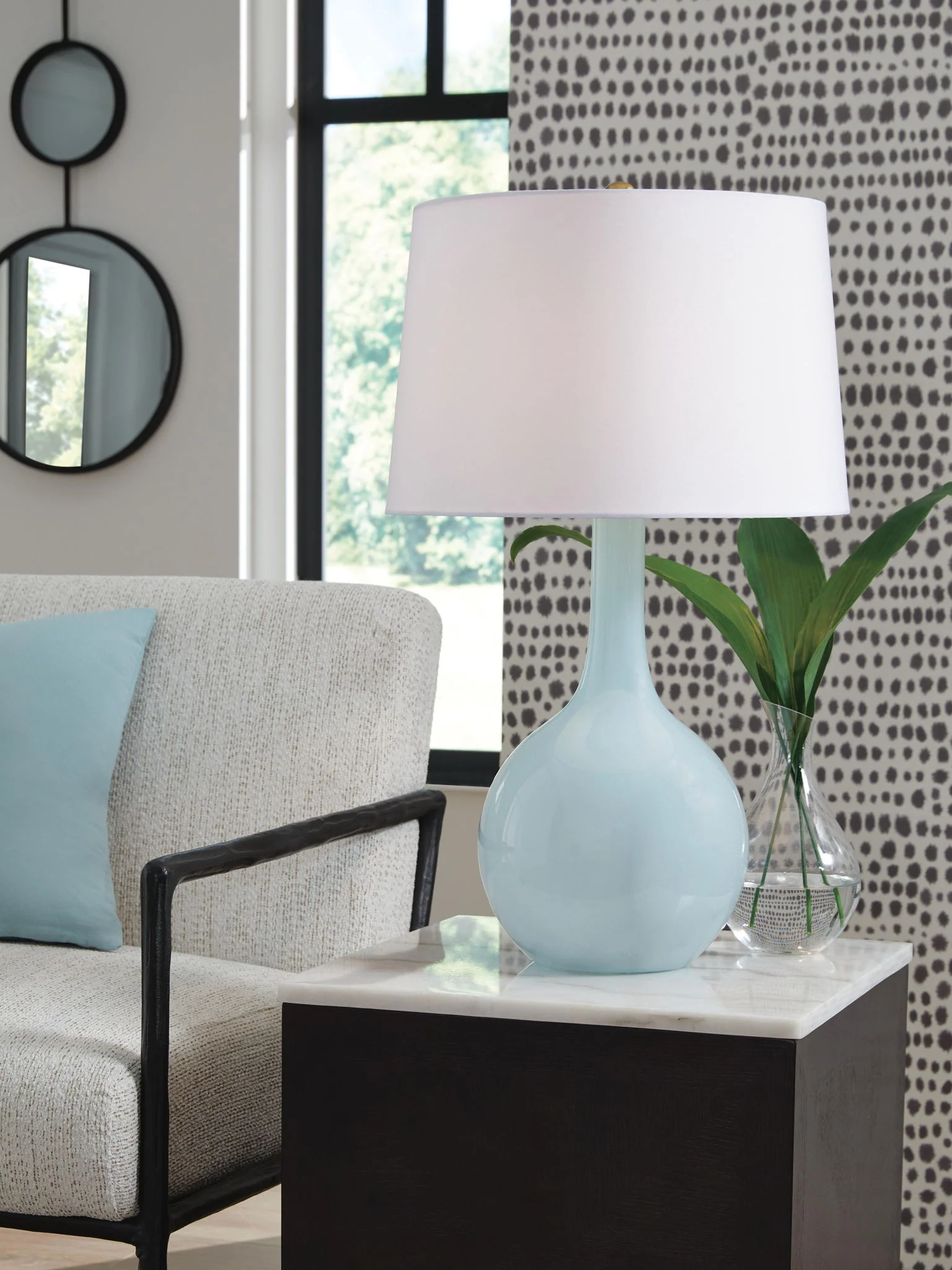 Rylanton - Glass Table Lamp - Aqua - Image 4