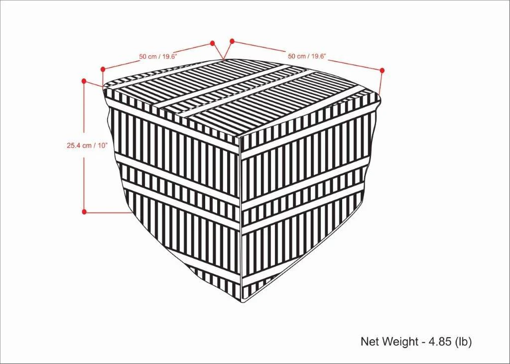 Safford - Square Outdoor / Indoor Pouf - Image 11