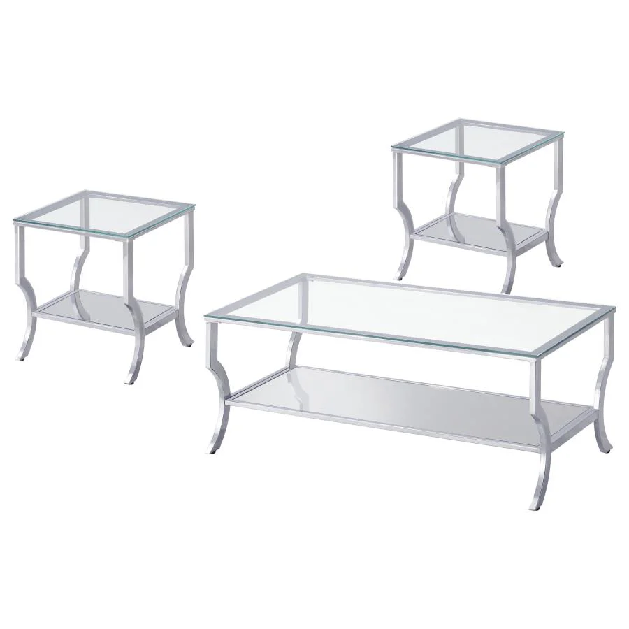Saide - Glass Top Coffee And End Table Set - Image 3