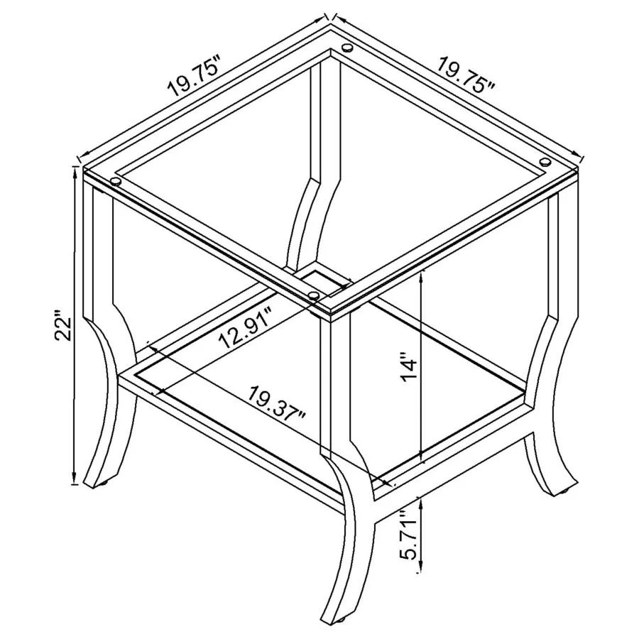 Saide - Glass Top Coffee And End Table Set - Image 9