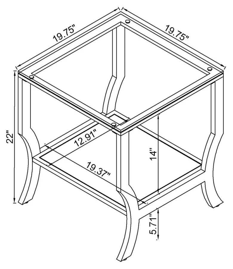 Saide - Rectangular Glass Top Table - Image 16