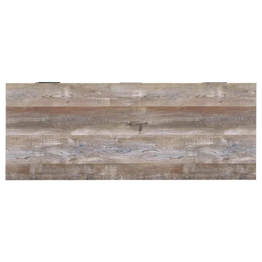 Samson - 4-Drawer Office Computer Desk - Weathered Oak - Image 8