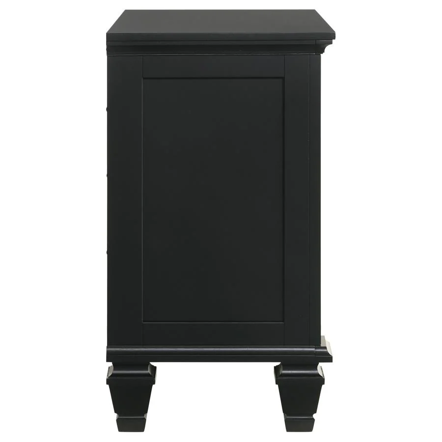 Sandy Beach 3-drawer Nightstand Black - Image 9