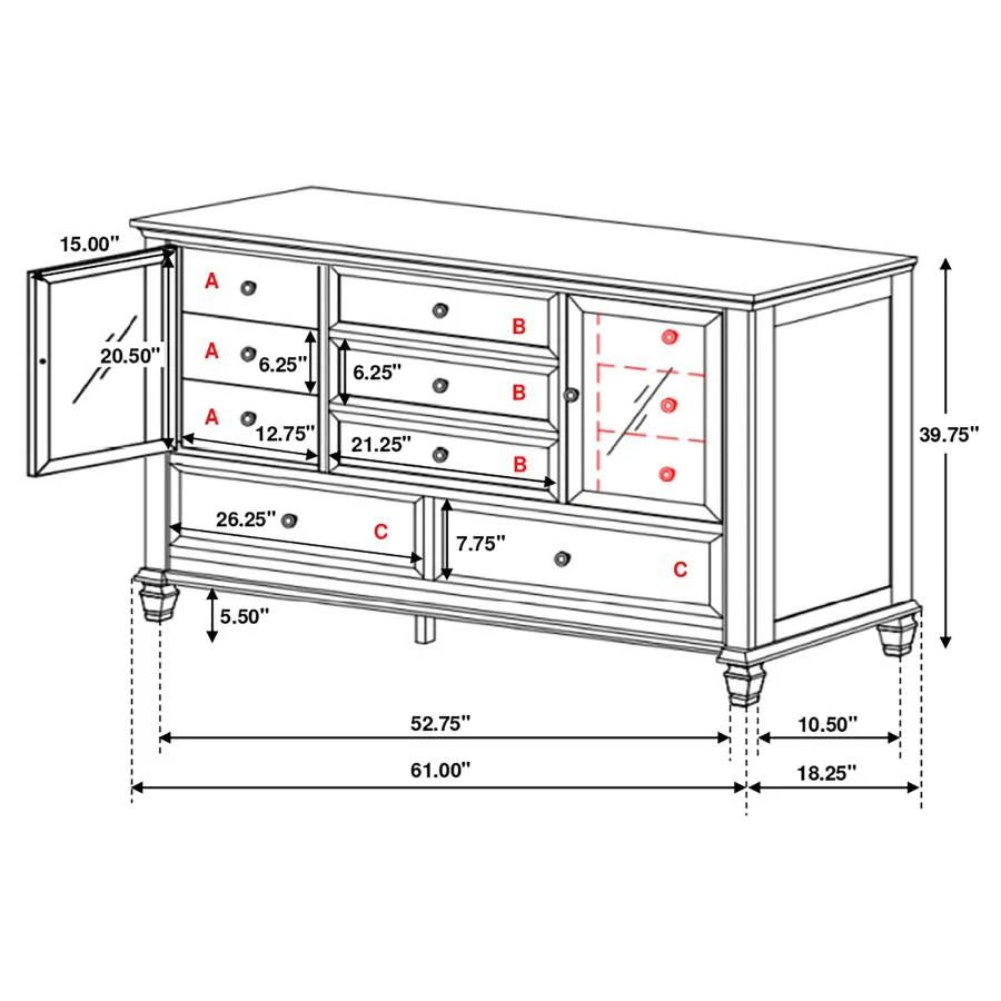 Sandy Beach - Panel Bed Bedroom Set - Image 63