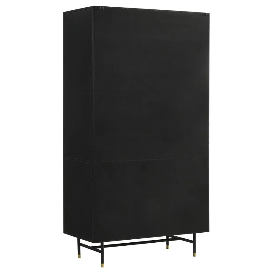 Santiago - 4 Door Metal Tall Storage Cabinet - Matte Black - Image 6