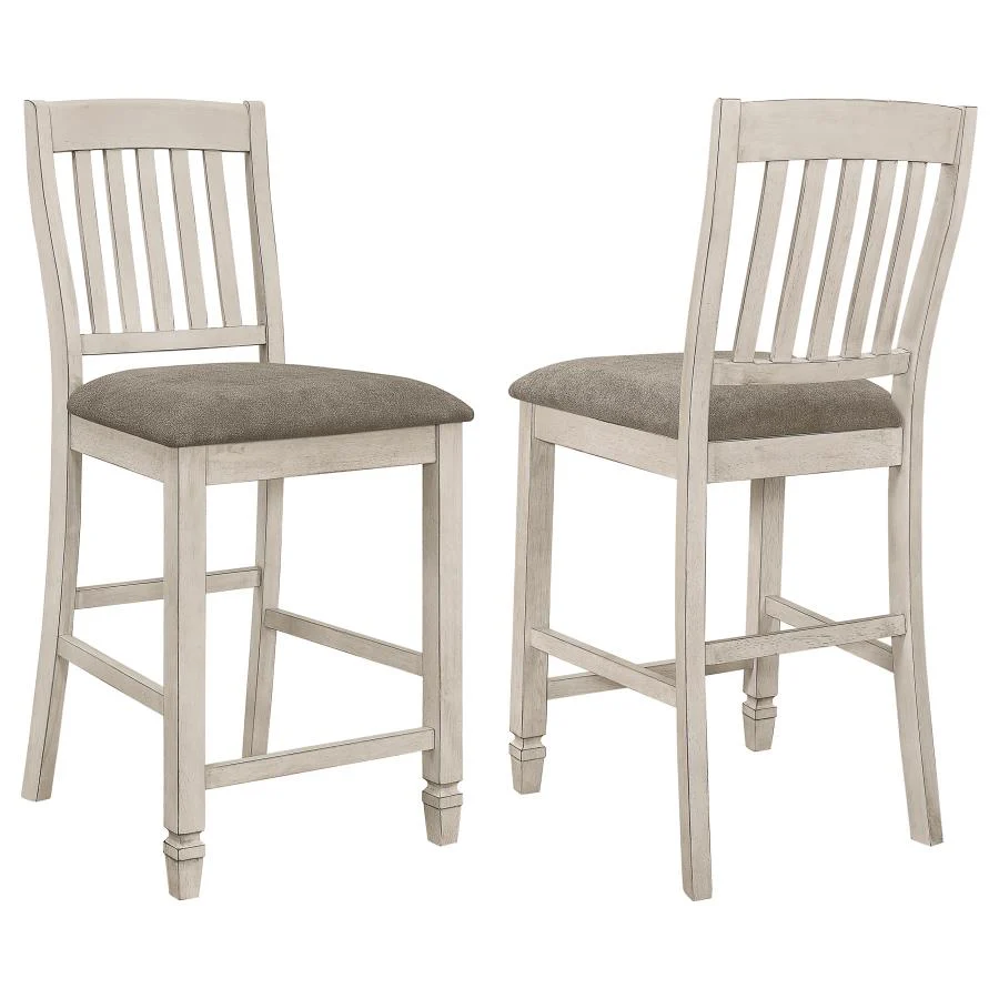 Sarasota Wood Counter Chair Rustic Cream (Set of 2) - Image 10