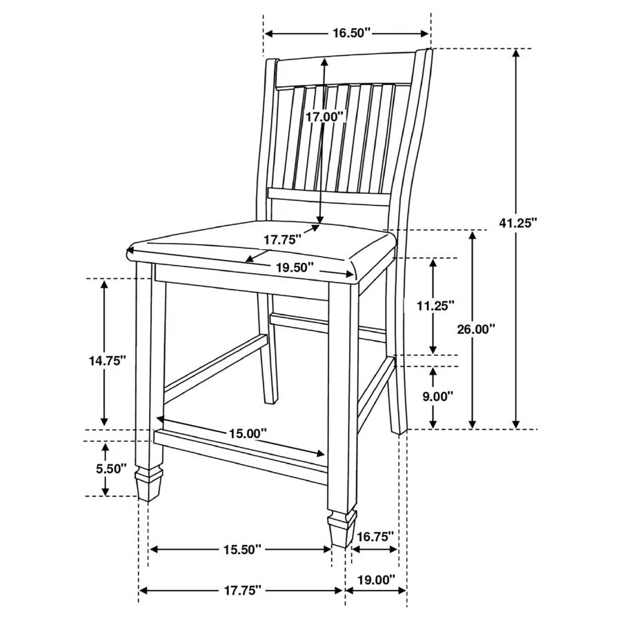 Sarasota Wood Counter Chair Rustic Cream (Set of 2) - Image 12