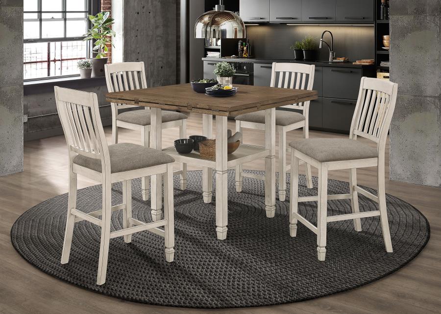 Sarasota Wood Counter Chair Rustic Cream (Set of 2) - Image 14