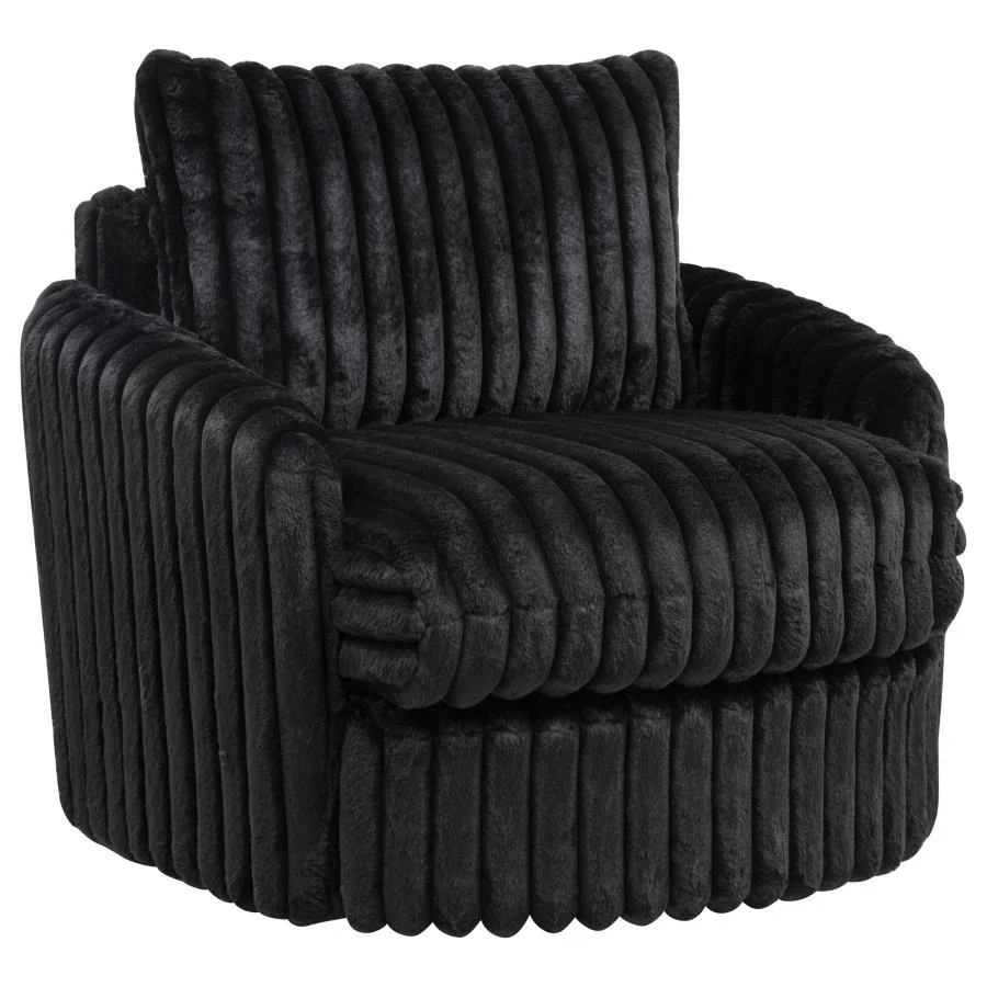Sarco - Corduroy Upholstered Swivel Accent Arm Chair - Image 2