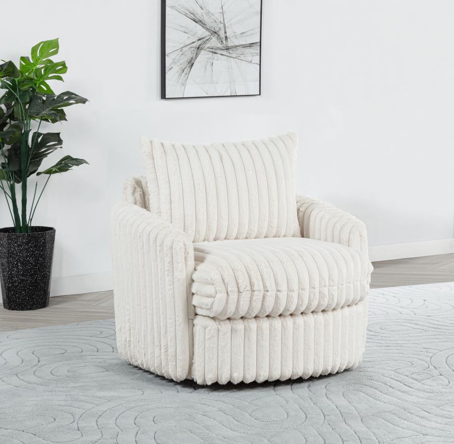 Sarco - Corduroy Upholstered Swivel Accent Arm Chair - Image 3