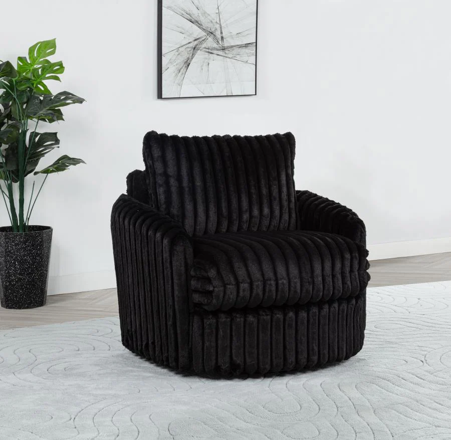 Sarco - Corduroy Upholstered Swivel Accent Arm Chair - Image 4