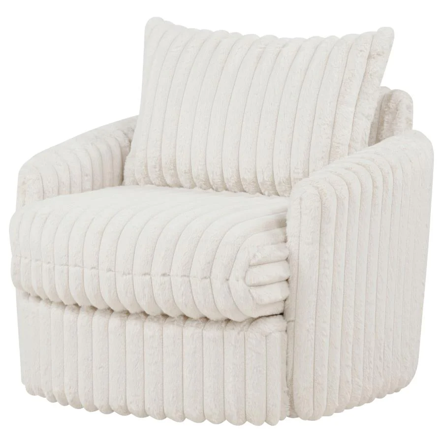Sarco - Corduroy Upholstered Swivel Accent Arm Chair - Image 7