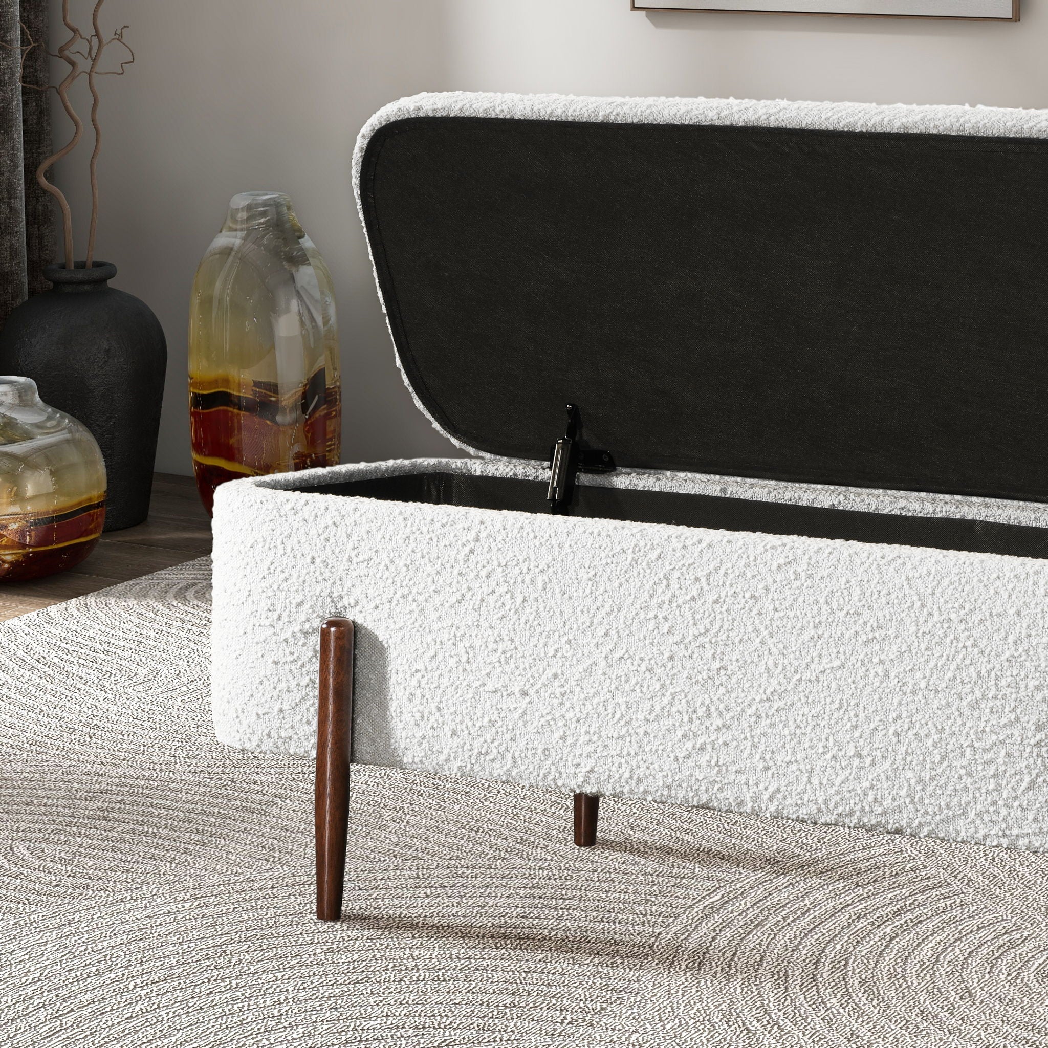 Sarna - Storage Bench - Ivory - Image 3