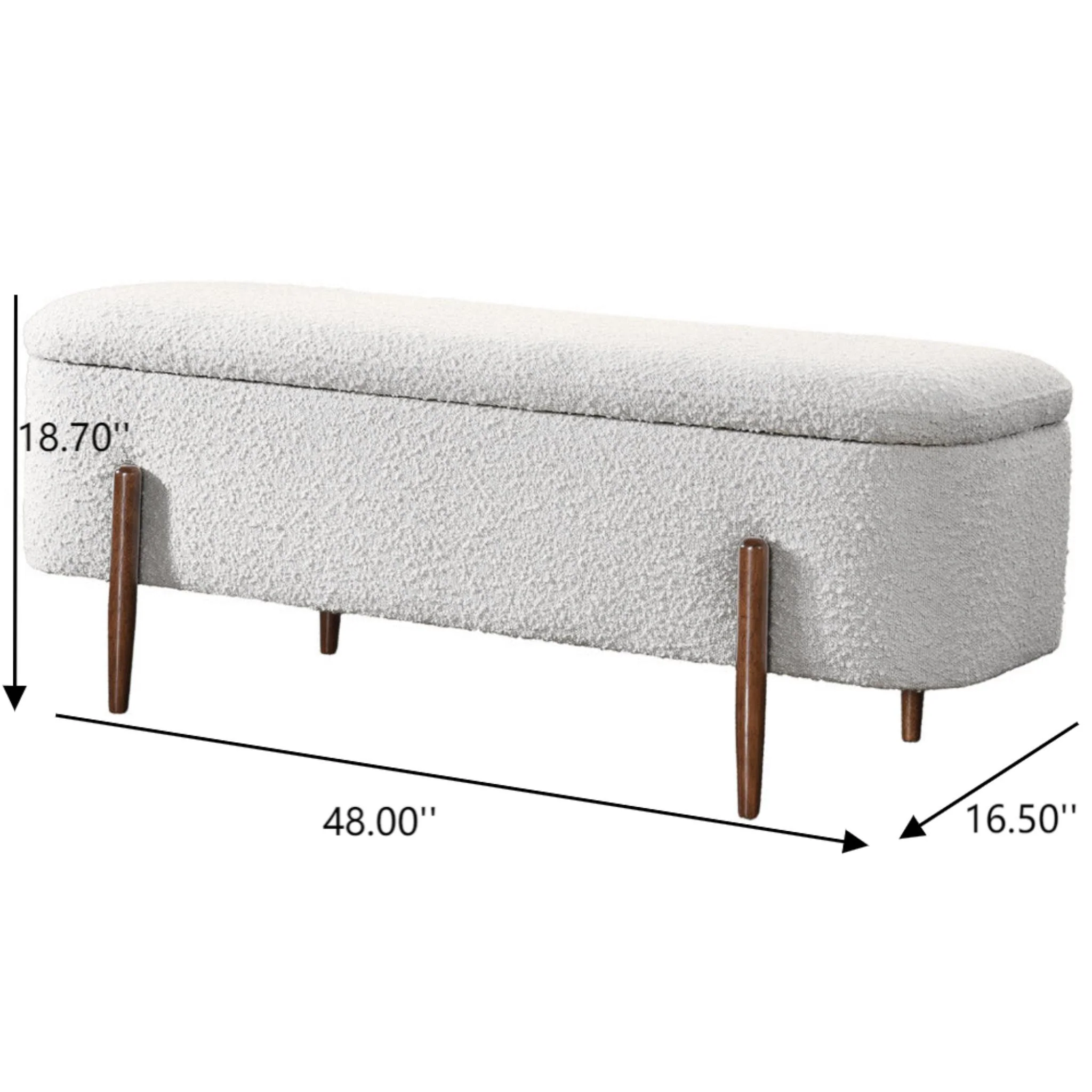 Sarna - Storage Bench - Ivory - Image 5