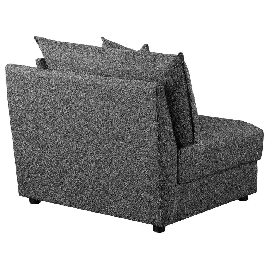 Sasha Upholstered Corner / LAF / RAF Chair Barely Black - Image 11