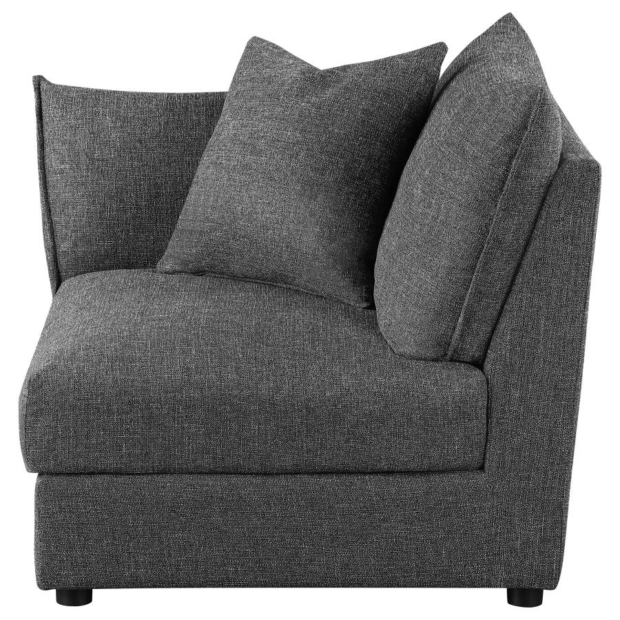 Sasha Upholstered Corner / LAF / RAF Chair Barely Black - Image 12